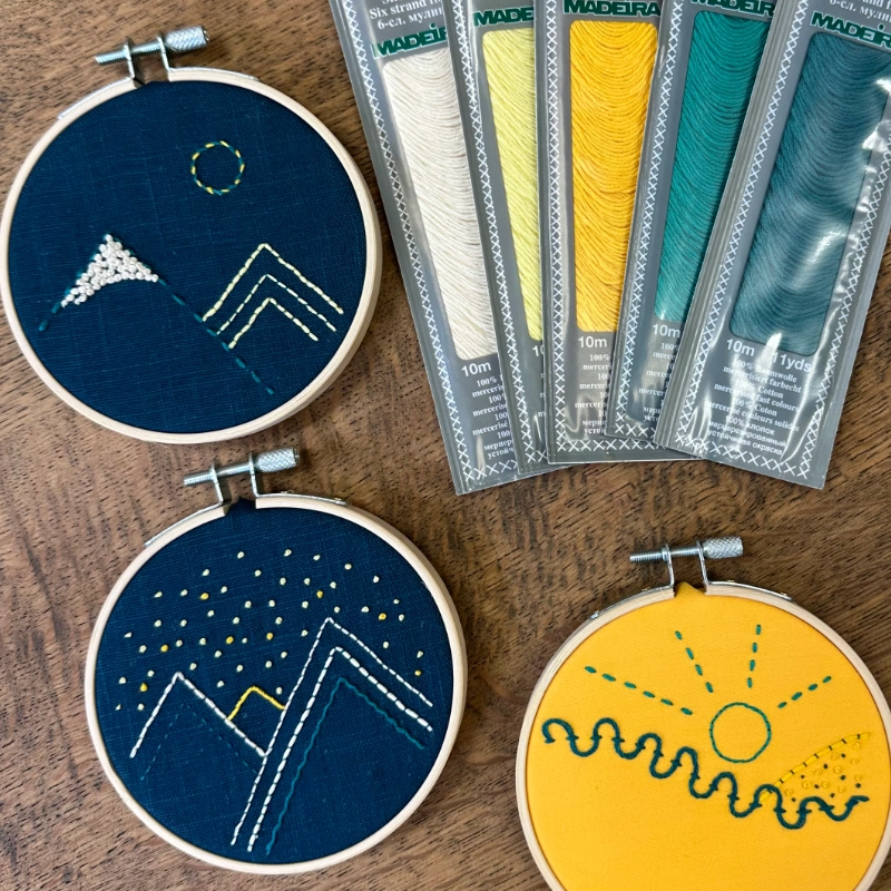 Stickkurs für Anfänger in Mannheim Miniaturlandschaften sticken