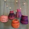 Korbflechten Lampions und Blumenampeln