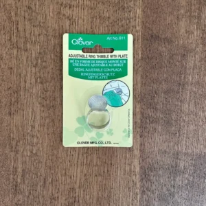 Clover Ringfingerschutz mit Platte, Sashiko Fingerhut