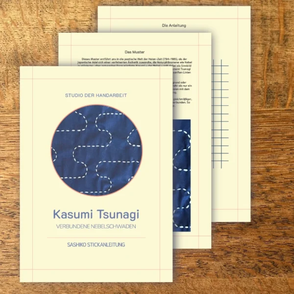 Sashiko Anleitung Kasumi Tsunagi zum Download und selber ausdrucken