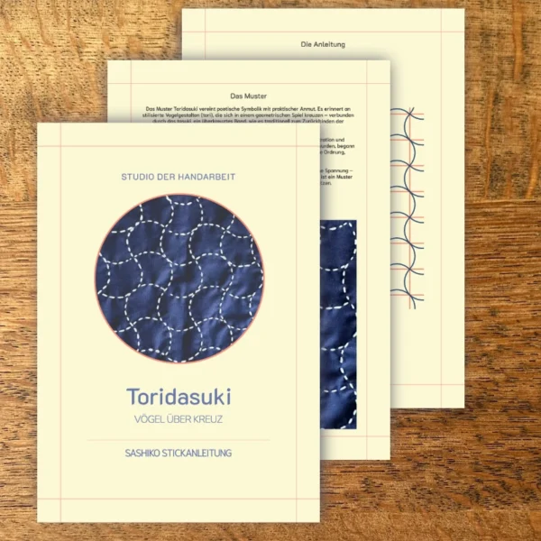 Sashiko Anleitung Toridasuki zum Download und selber ausdrucken