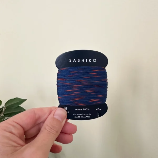 Daruma Sashiko Garn 40m 302 blau orange
