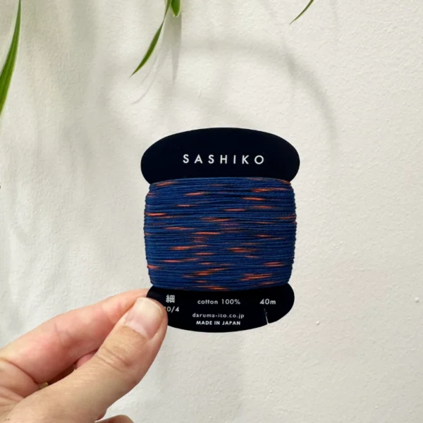 Daruma Sashiko Garn 40m 302 blau orange