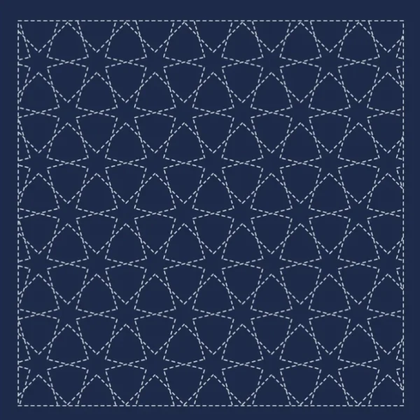 Daruma Sashiko Sampler Asagao blau