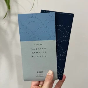 Daruma Sashiko Sampler Seigaiha blau