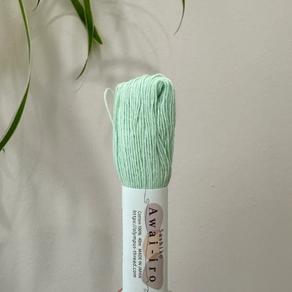 Olympus Sashiko Garn, Awai-iro, A3, Mint Cream